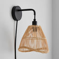 Wicker Wall Light for Living Room | Cane Wall Lamp - Krisha