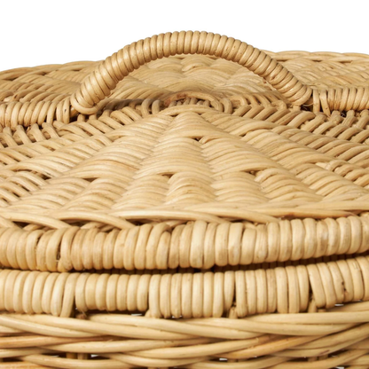 Rattan Laundry Basket | wicker basket with lid | Bamboo toy Storage basket - Dasya - Akway Uncategorized (Image 3)