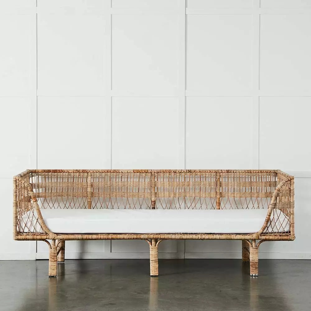 Cane Outdoor Sofa | Cane garden sofa - Shrishti - Akway
