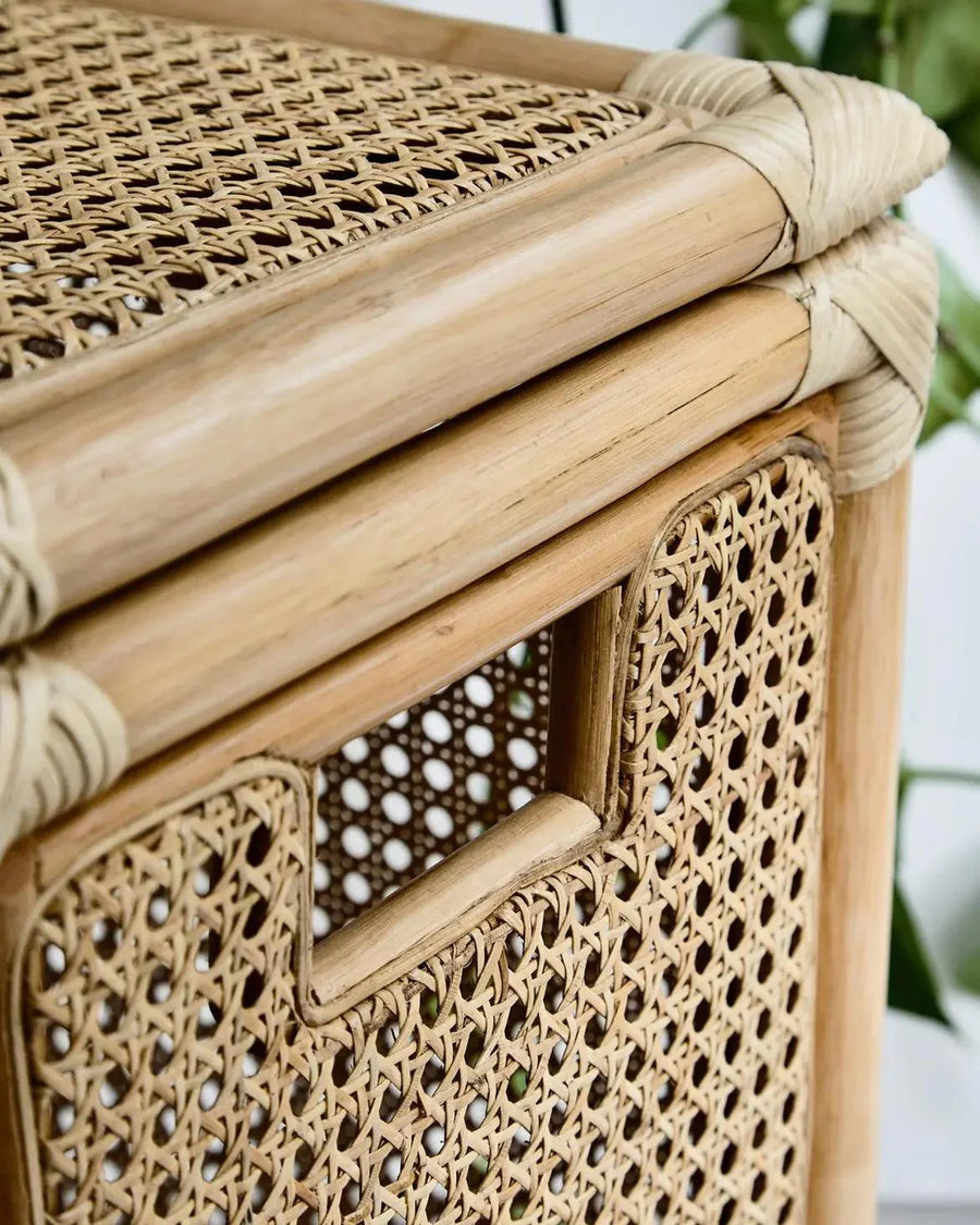 Rattan Laundry Basket | wicker basket with lid | Bamboo toy Storage basket - Idhant - Akway Uncategorized (Image 3)