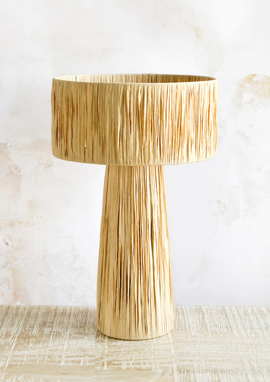 Rattan Table lamp for Living room | Bamboo Bedside table lamp | Cane Table lamp -Anaka - Akway