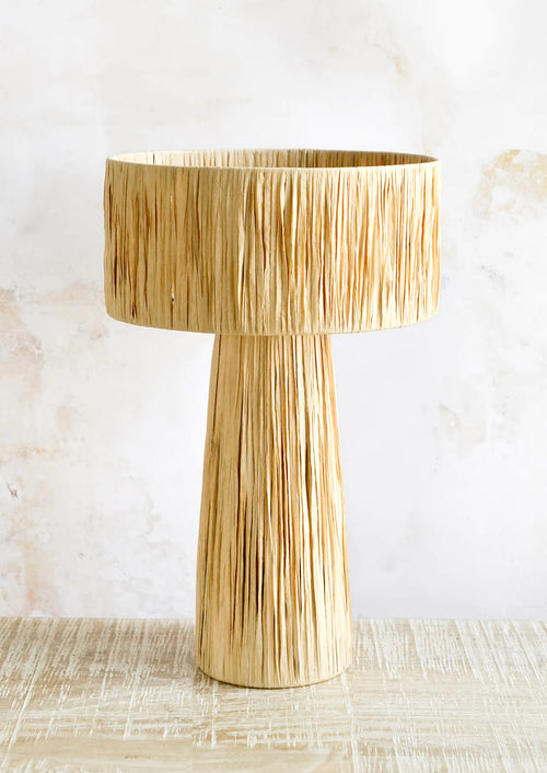 Rattan Table Lamp for Living Room | Bamboo Bedside Lamp - Anaka