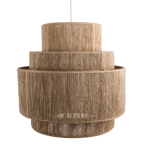 Jute Chandelier for Dining Room | Natural Hanging Light - Eenakshi