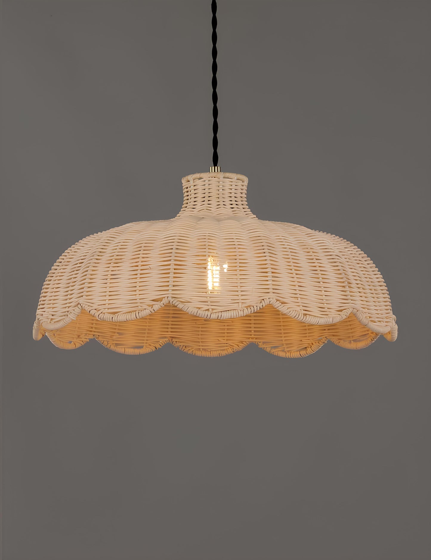 Rattan Hanging lamp for Living Room | Cane Pendant light | Wicker ceiling light - Casata