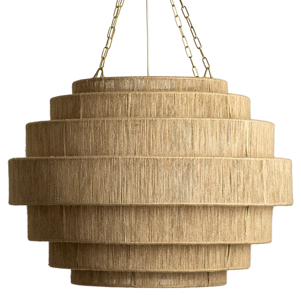 Bamboo Hanging lamp for Living Room | Rattan Pendant light | Cane ceiling light - Urvi - Akway