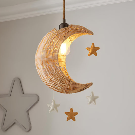 Rattan Hanging lamp for Living Room | Cane Pendant light | Wicker ceiling light - Suyash