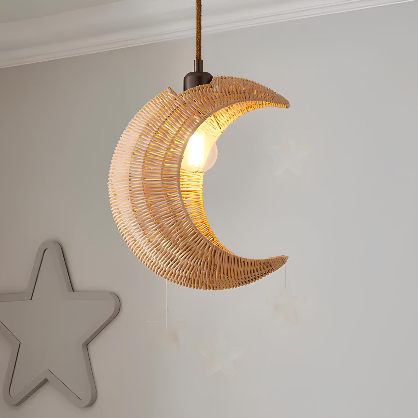 Rattan Hanging lamp for Living Room | Cane Pendant light | Wicker ceiling light - Suyash - Akway Uncategorized (Image 2)