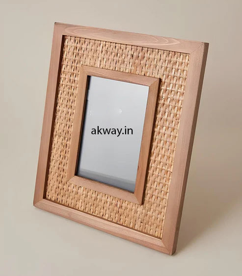 Rattan Photo Frame | Cane Photo Frame | Bamboo Photo Frame - Asmee - Akway Uncategorized (Image 1)