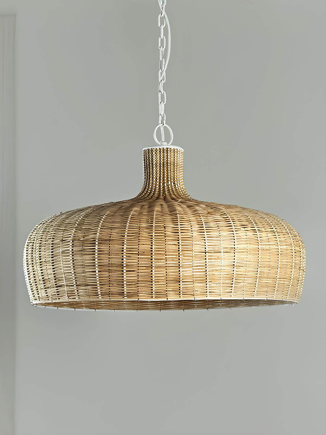 Bamboo Hanging lamp for Living Room | Rattan Pendant light | Cane ceiling light - Taara - Akway