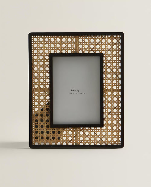 Rattan Photo Frame 4x6 Inch for Home - Mahika