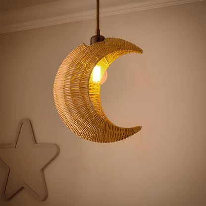 Rattan Hanging lamp for Living Room | Cane Pendant light | Wicker ceiling light - Suyash - Akway Uncategorized (Image 1)