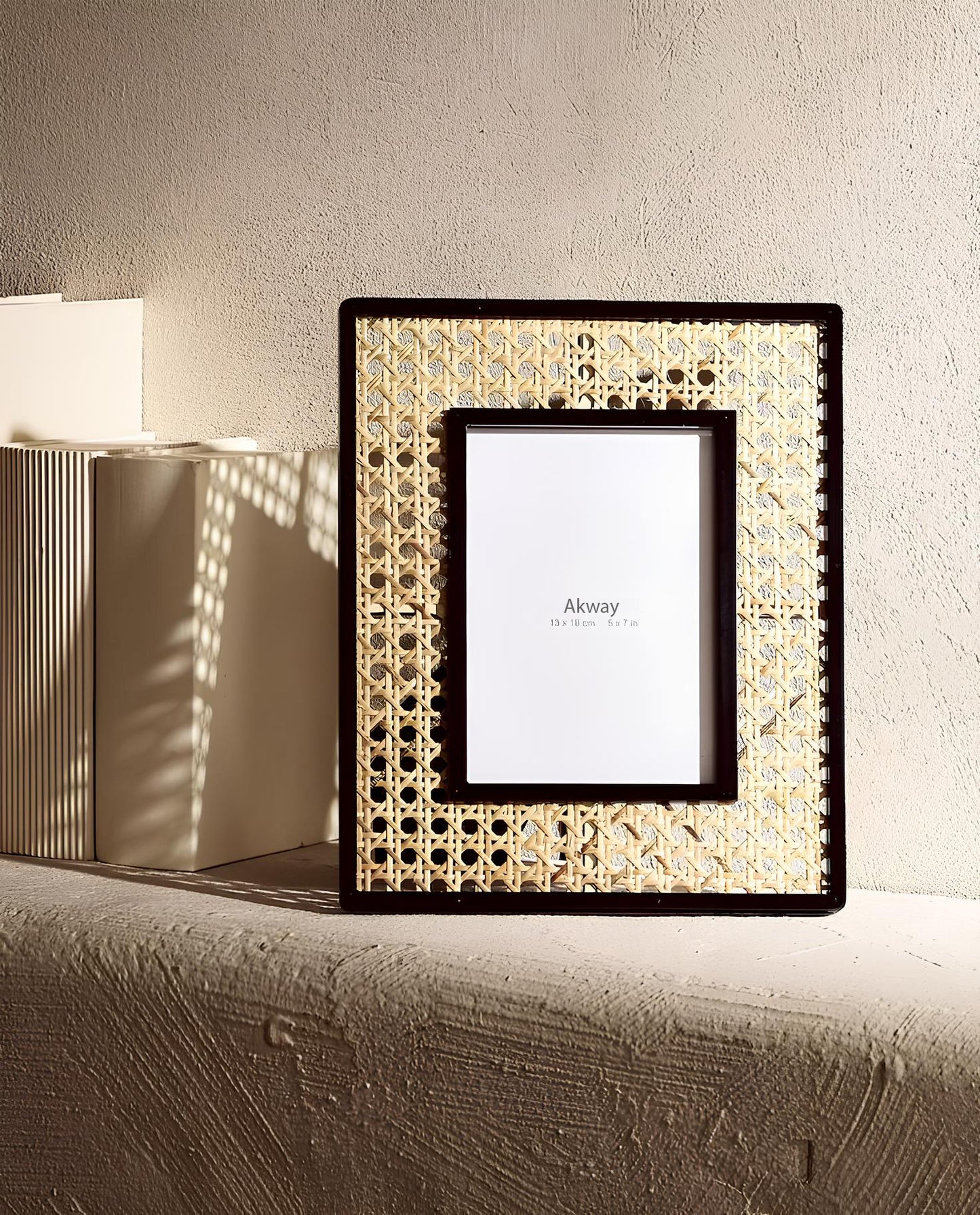 Rattan Photo Frame | Cane Photo Frame | Bamboo Photo Frame - Mahika - Akway