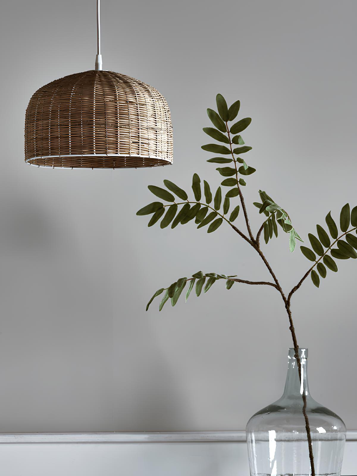 Bamboo Hanging lamp for Living Room | Rattan Pendant light | Cane ceiling light - Akanksh - Akway