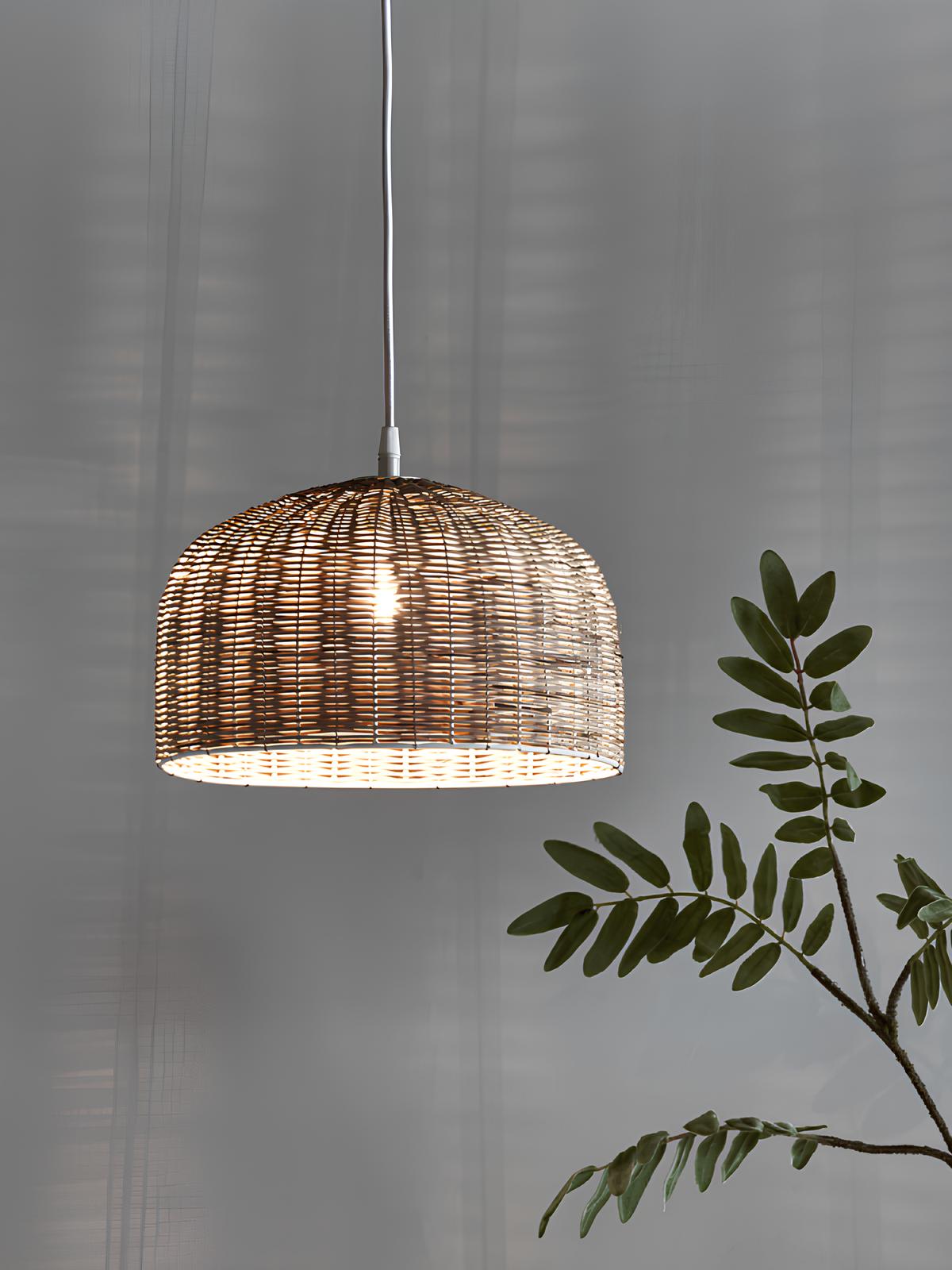 Bamboo Hanging lamp for Living Room | Rattan Pendant light | Cane ceiling light - Akanksh - Akway