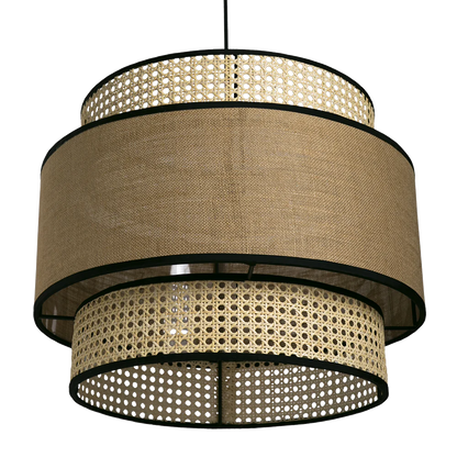 Bamboo Hanging lamp for Living Room | Rattan Pendant light | Cane ceiling light - Adhrit - Akway