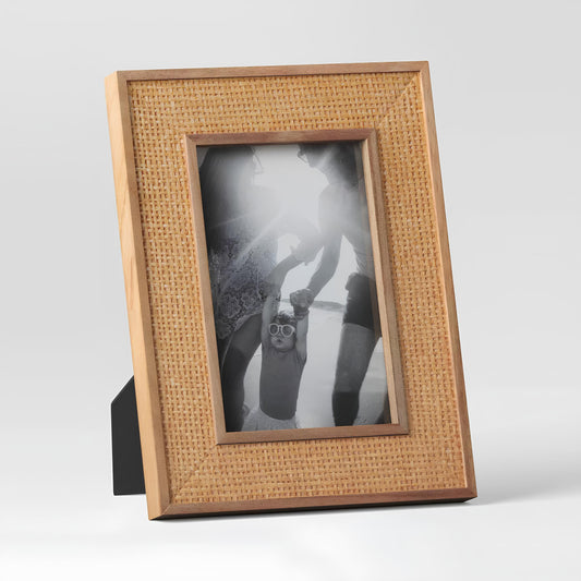 Rattan Photo Frame | Cane Photo Frame | Bamboo Photo Frame - Navya - Akway