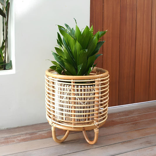 Rattan Plant Pots | Cane Flower Pots | Bamboo Planters - Kimaya - Akway