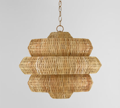 Bamboo Hanging lamp for Living Room | Rattan Pendant light | Cane ceiling light - Alex - Akway
