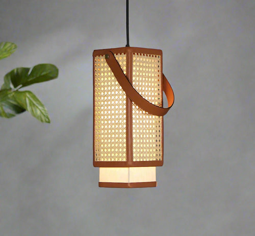 Rattan Hanging Light for Kitchen | Cane Pendant Lamp - Aayu
