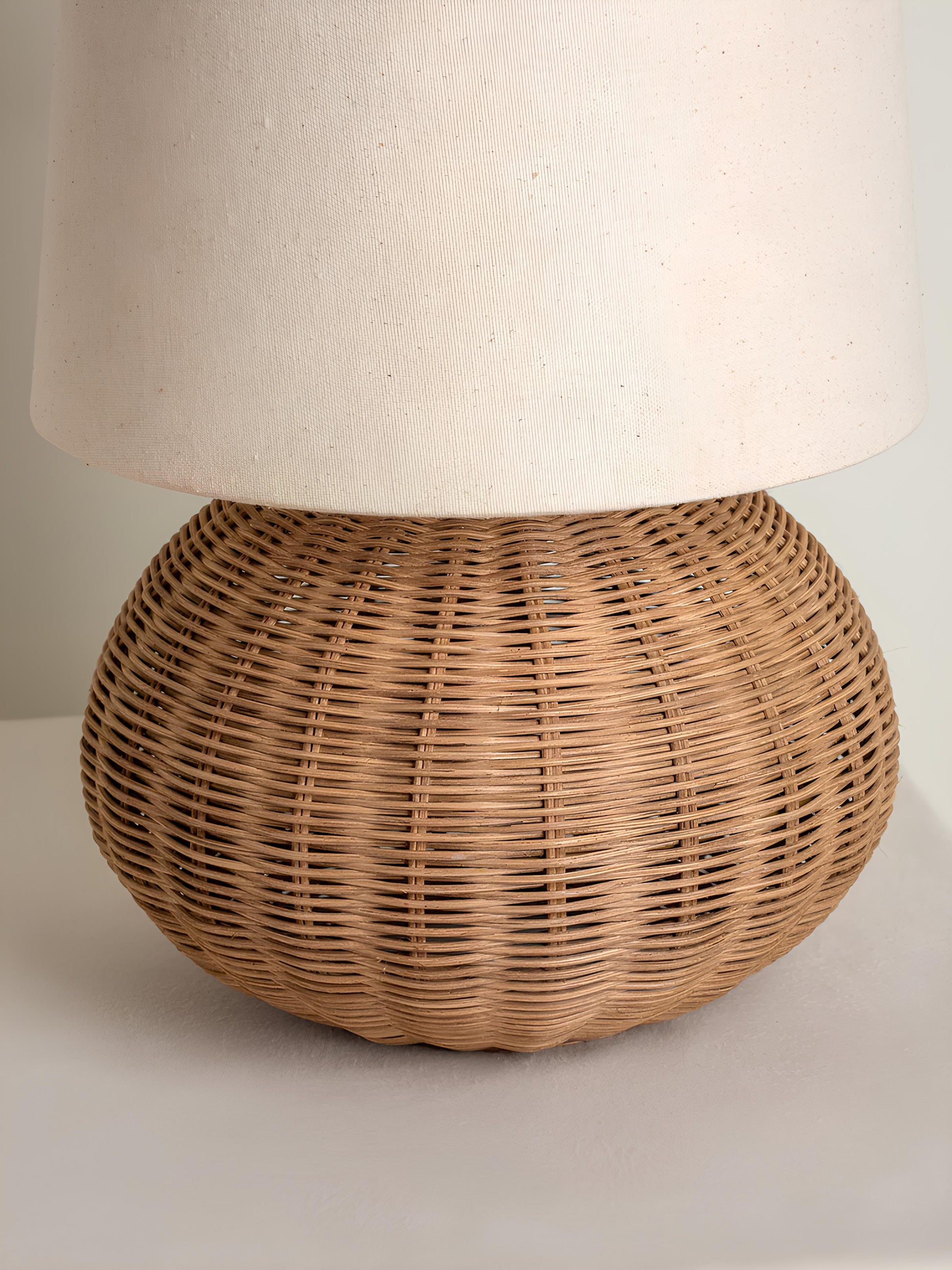 Rattan Table lamp for Living room | Bamboo Bedside table lamp | Cane Table lamp -Shanaya - Akway