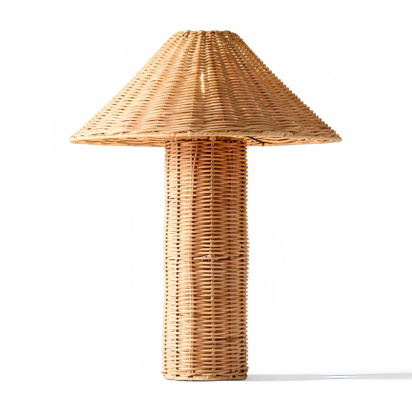 Rattan Table lamp for Living room | Bamboo Bedside table lamp | Cane Table lamp -Shrishti - Akway