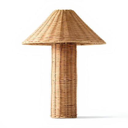 Rattan Table lamp for Living room | Bamboo Bedside table lamp | Cane Table lamp -Shrishti - Akway
