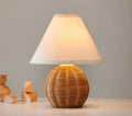 Rattan & Bamboo Table Lamp for Bedroom - Taara