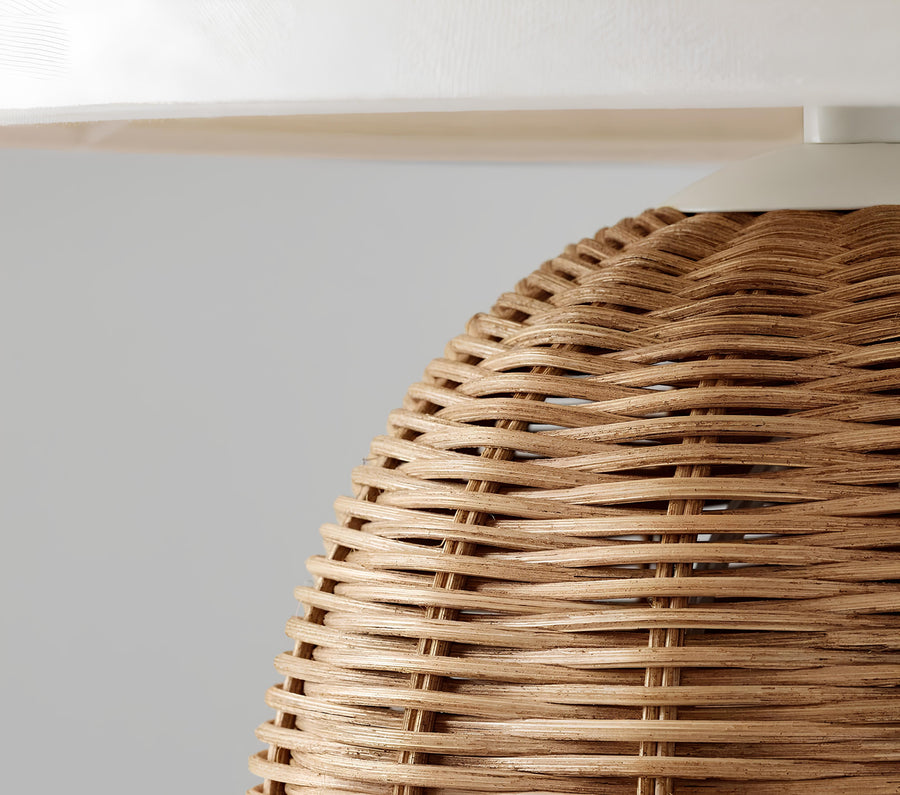 Rattan Table lamp for Living room | Bamboo Bedside table lamp | Cane Table lamp -Taara by Akway