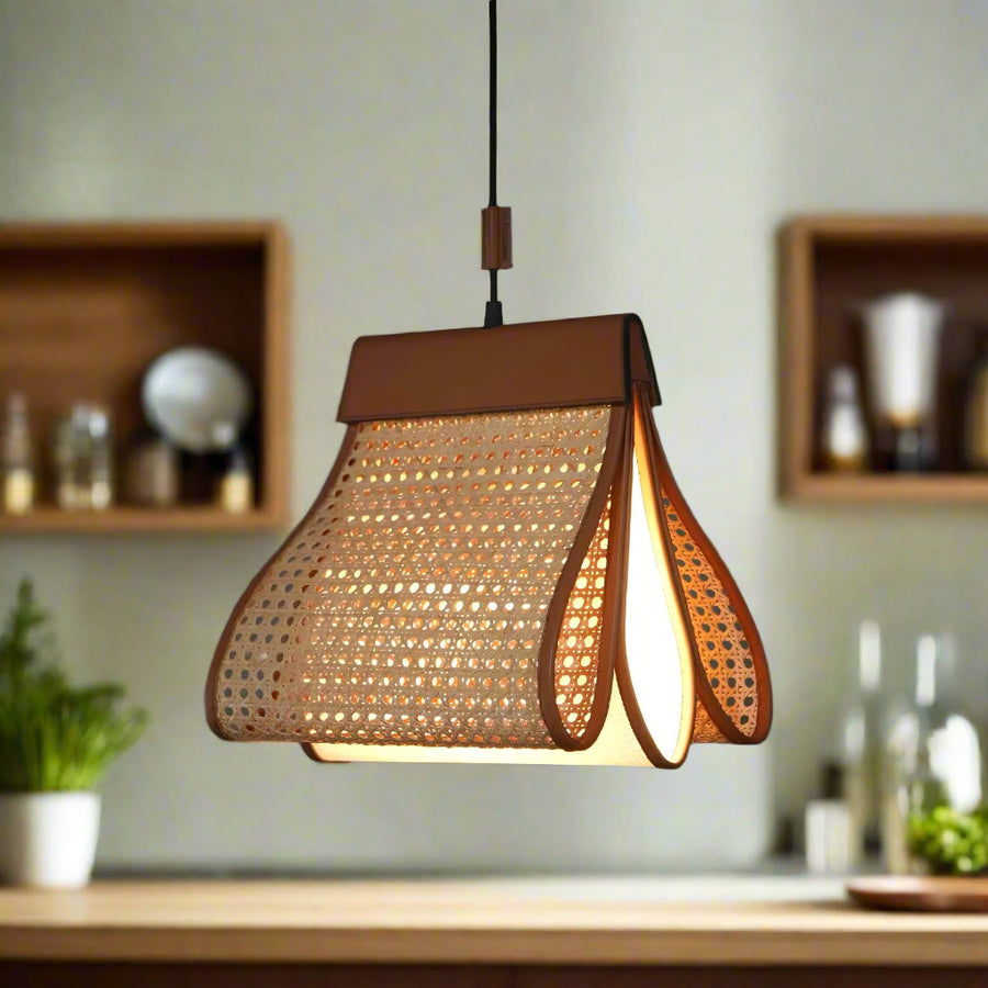Rattan Pendant Light for Living Room | Hanging Lamp - pixie by Akway