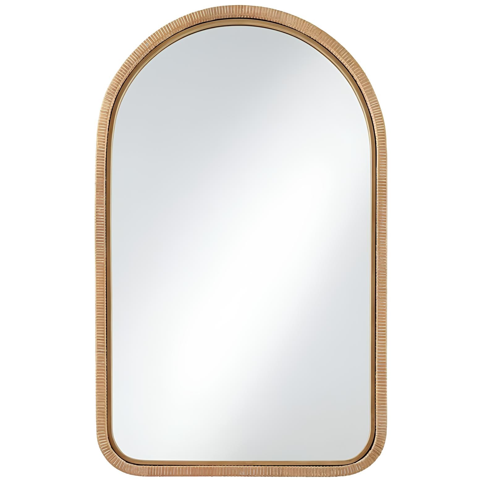 Bamboo Wall Mirror for living room | Cane Wall Mirror | Rattan Mirror - Ananya - Akway