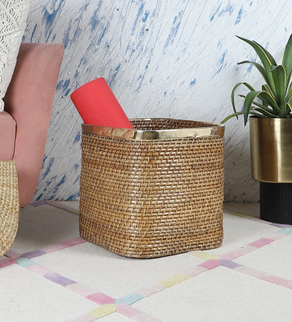 Rattan Planter | Cane Laundry Bin | Bamboo toy Storage - Shanaya - Akway