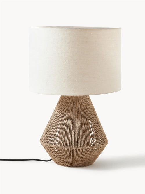 Rattan Table lamp for Living room | Bamboo Bedside table lamp | Cane Table la...