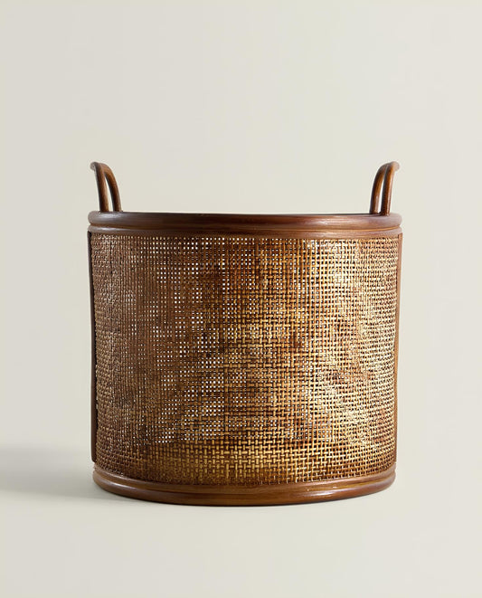 Rattan Planter | Cane Laundry Bin | Bamboo toy Storage - Shrishti - Akway