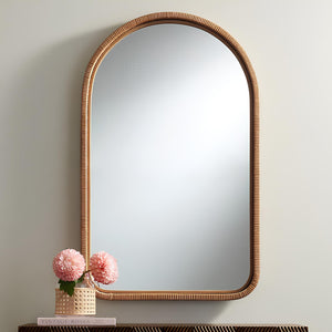 Bamboo Wall Mirror for Bedroom | Rattan Decorative Mirror - Ananya