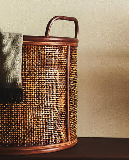 Rattan Planter | Cane Laundry Bin | Bamboo toy Storage - Shrishti - Akway