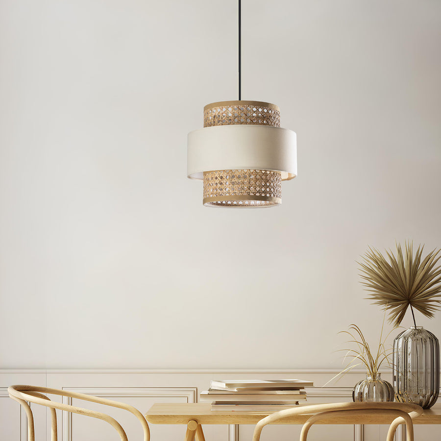 Rattan Pendant Light for Living Room - Dia by Akway