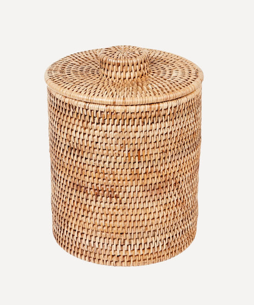 Rattan Laundry Basket with Lid Small for Bathroom - Akanksh