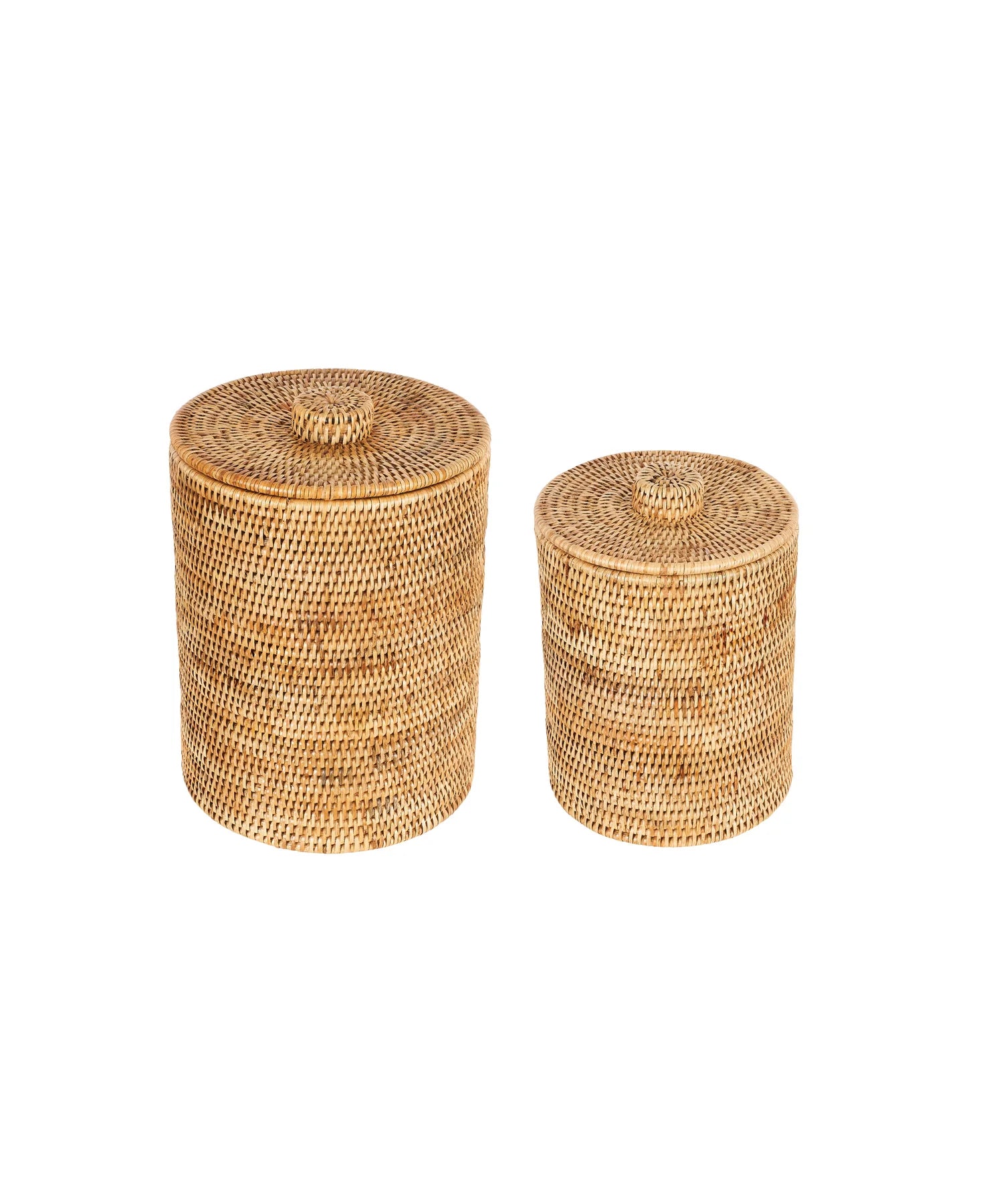 Rattan Laundry Basket | wicker basket with lid | Bamboo toy Storage basket - Akanksh - Akway