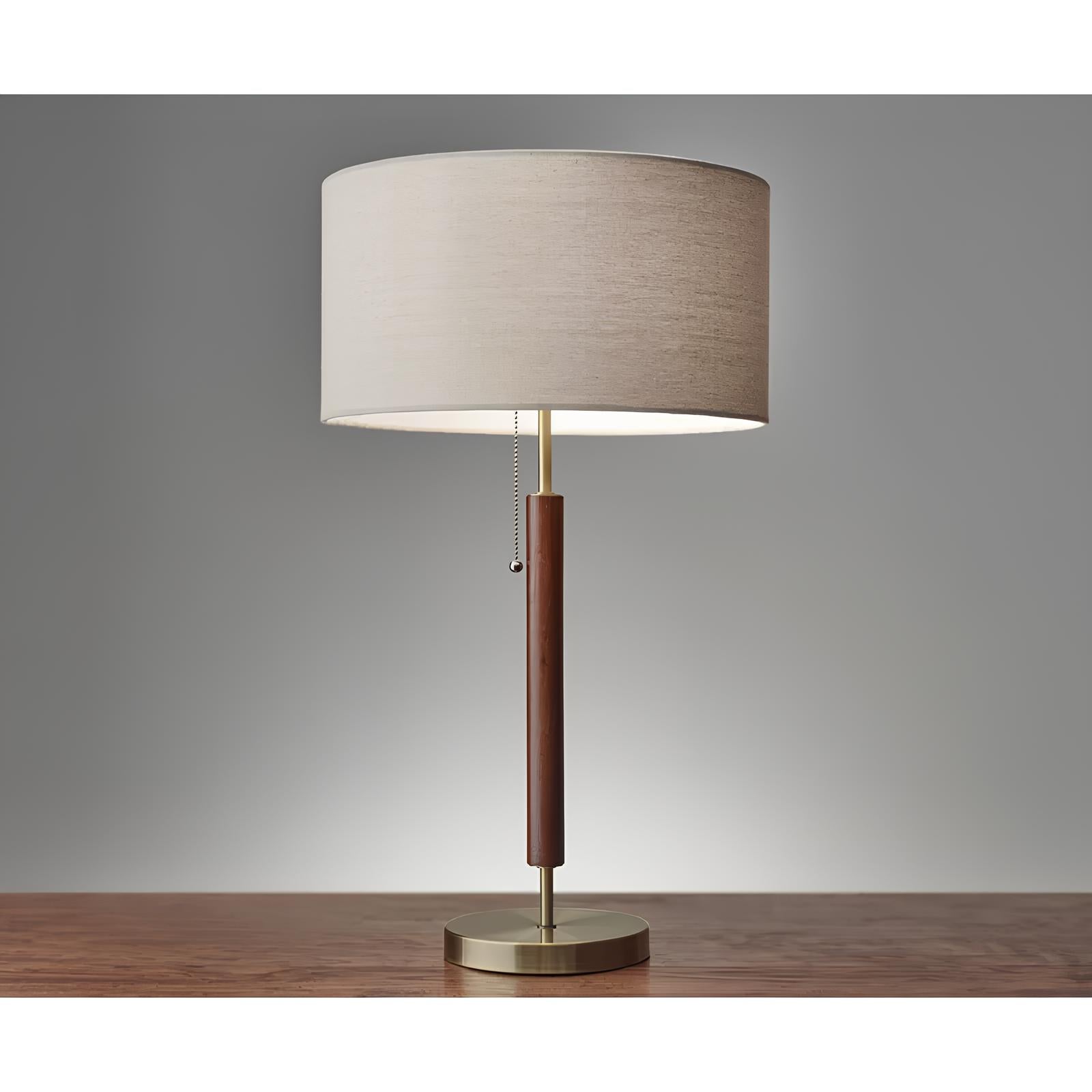 Rattan Table lamp for Living room | Bamboo Bedside table lamp | Cane Table lamp - Adah - Akway