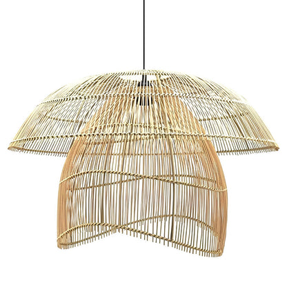 Bamboo Hanging lamp for Living Room | Rattan Pendant light | Cane ceiling light - Anala - Akway