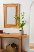 Rattan Wall Mirror for Living Room - Diva