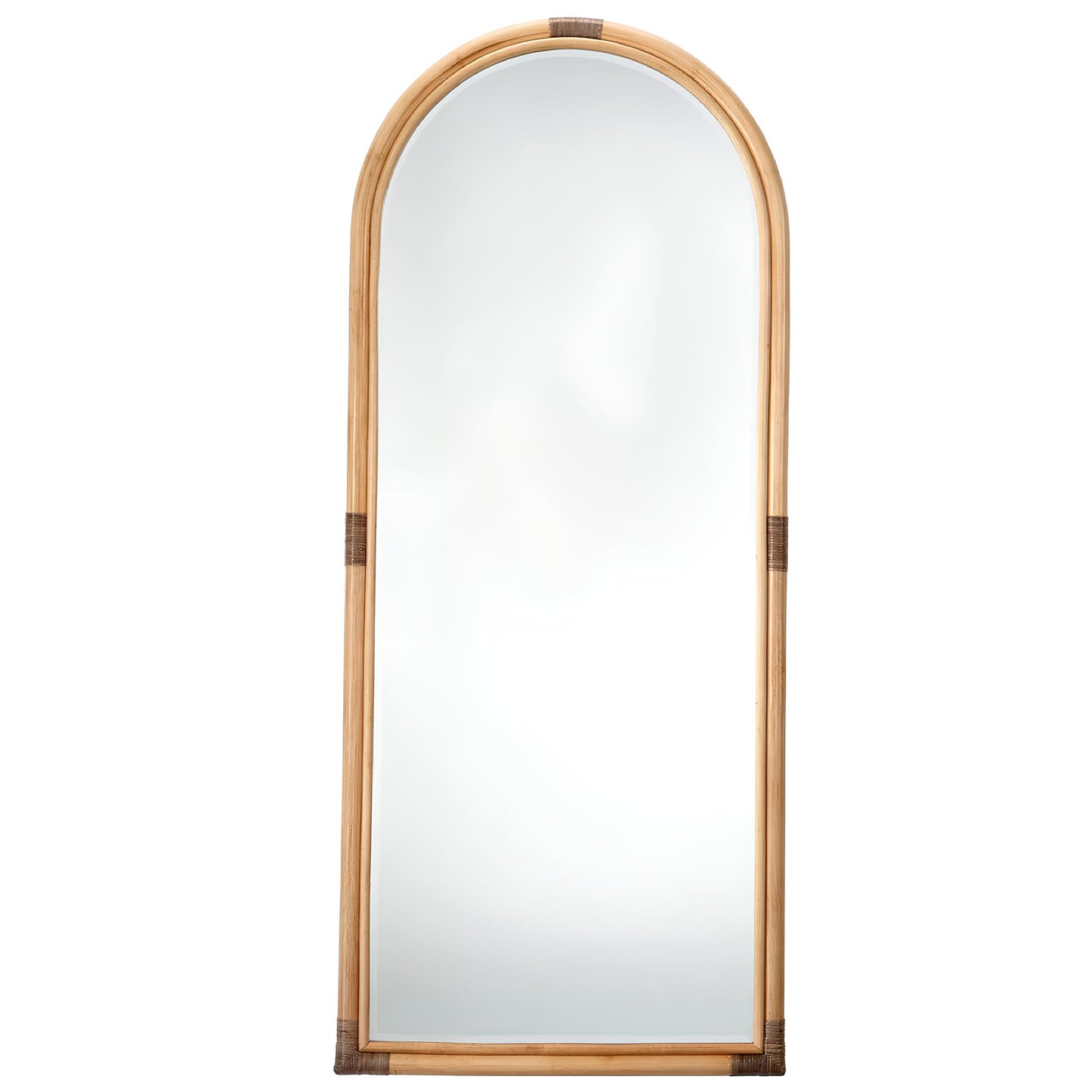 Bamboo Wall Mirror for living room | Cane Wall Mirror | Rattan Mirror - Kavya - Akway