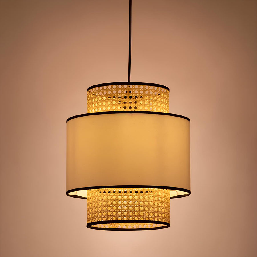 Bamboo Pendant Light for Living Room 12 Inch - Idhant by Akway