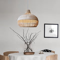 Bamboo Hanging Light for Hallway | Rattan Pendant Lamp - Laksh