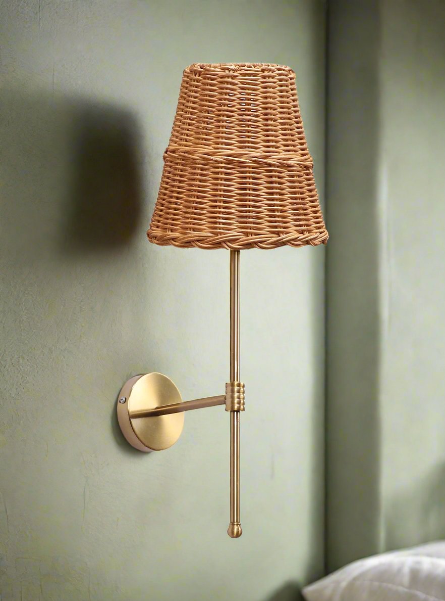 Bamboo Wall Light For Living Room | Rattan Wall Lamp - Inaya - Image 2