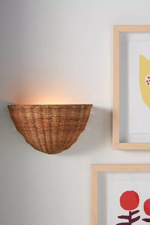 Bamboo Wall Lamp for Bedroom | Jute Wall Light - Anaisha