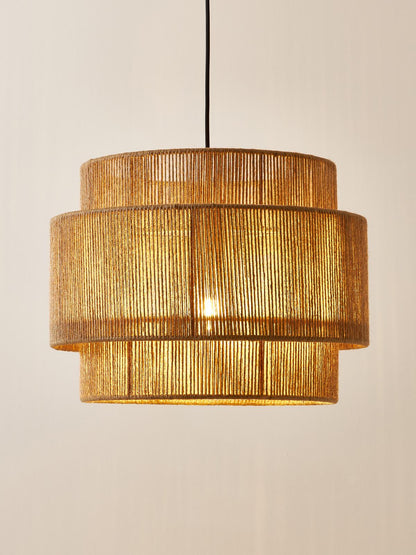 Bamboo Hanging lamp for Living Room | Rattan Pendant light | Cane ceiling light - Devesh - Akway