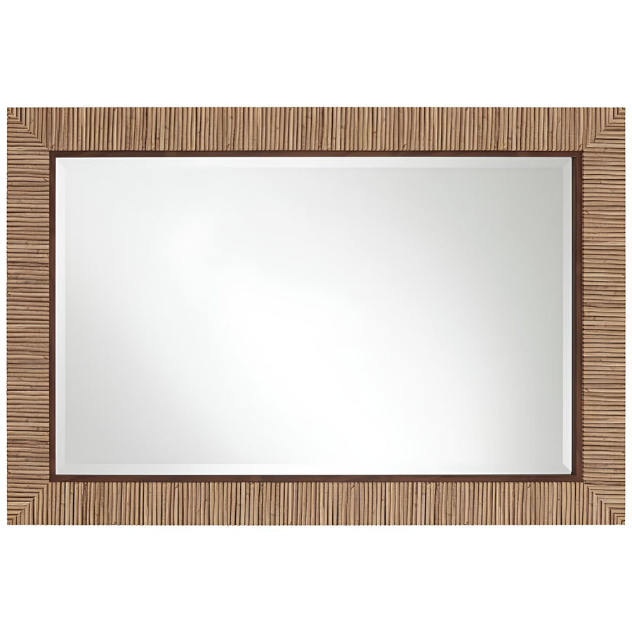Bamboo Wall Mirror for living room | Cane Wall Mirror | Rattan Mirror - Asmee - Akway Uncategorized (Image 3)