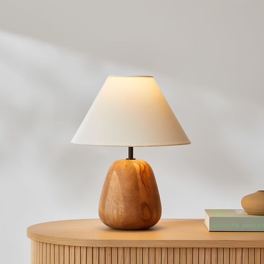 Rattan Table lamp for Living room | Bamboo Bedside table lamp | Cane Table lamp - Anaisha - Akway