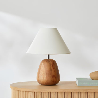 Rattan Table lamp for Living room | Bamboo Bedside table lamp | Cane Table lamp - Anaisha - Akway